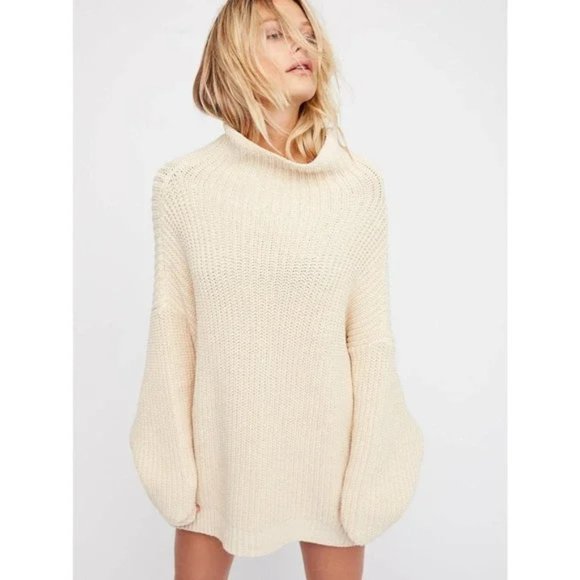 Free People Sweaters - Free People Swim Too Deep Pullover Sweater  Cream  NWT Size XSmall